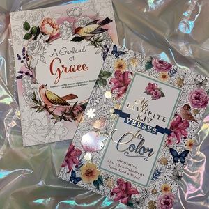 2 Christian Bible Adult Coloring books Grace Bible Verses